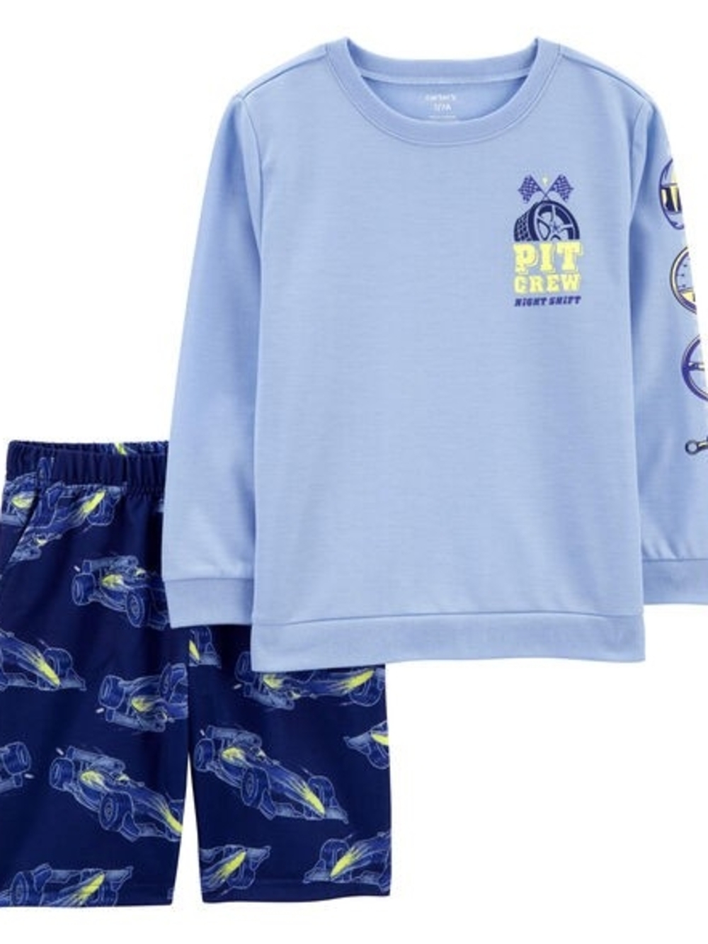 NWT Carter’s Race Car Pit Crew Pajamas Size 6/6A Blue 2-Piece